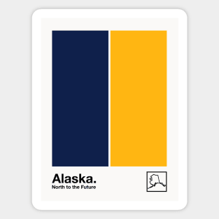 Alaska  // Original Minimalist Artwork Poster Design Magnet